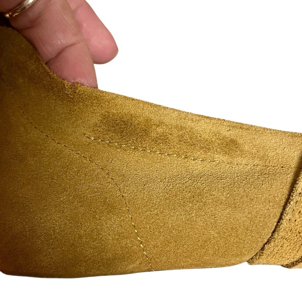COMUNITYmade Tan Suede Leather Slip-On Comfort Artisan Sneakers Slipper Size 9.5 - Picture 5 of 15